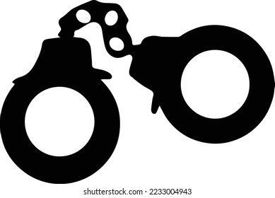 ilustración vectorial de icono de detención. vector de icono de crimen. icono de hierro