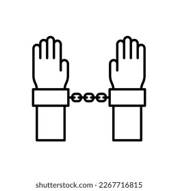 Arrest icon in vector. Logotype
