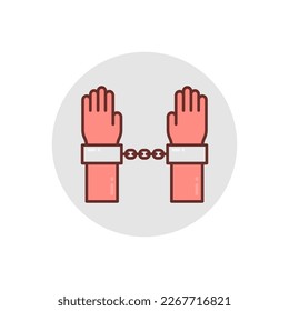 Arrest icon in vector. Logotype