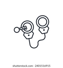 Arrest icon. vector.Editable stroke.linear style sign for use web design,logo.Symbol illustration.