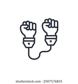 Arrest-Symbol. vector.Editable stroke.linear style Zeichen zur Verwendung Web-Design, logo.Symbol-Illustration.