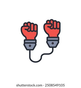 arrest icon. vector.Editable stroke.linear style sign for use web design,logo.Symbol illustration.