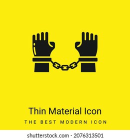 Arrest minimal bright yellow material icon