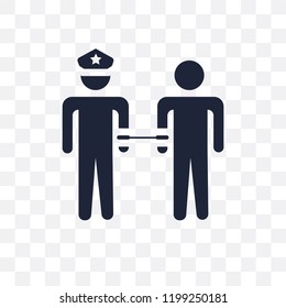 Arrest transparent icon. Arrest symbol design from Activity and Hobbies collection. Simple element vector illustration on transparent background.