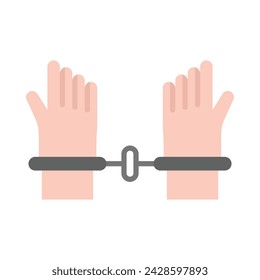 Diseño de icono plano de vector de arresto