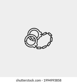 Arrest vector icon for web and design