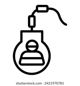 Arrest Vector Line Icon Design