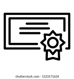 The arrest warrant icon. Outline the arrest warrant vector icon for web design isolated on white background