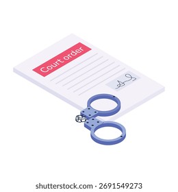 Arrest Warrant Vector icon which can easily modify or edit
