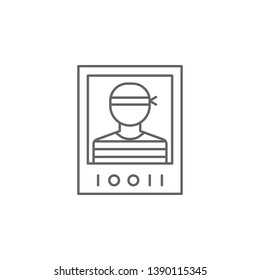 Arrested, document icon. Element of police icon. Premium quality graphic design icon. Signs and symbols collection icon for websites, web design, mobile app