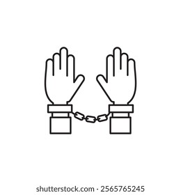 arrested icon line art vector