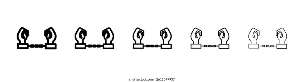 Arrested icon Symbol mark in Outline style