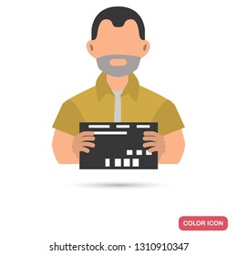 Arrested man color flat icon for web and mobile design
