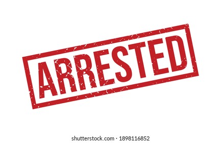 Arrested Rubber Grunge Stamp Seal Stock Vector