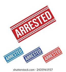 Ilustración de artes de diseño de sello de goma arrestado 
