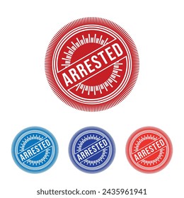 Ilustración de artes de diseño de sello de goma arrestado 