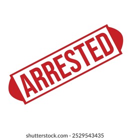 Vector de diseño de sello de goma arrestado 