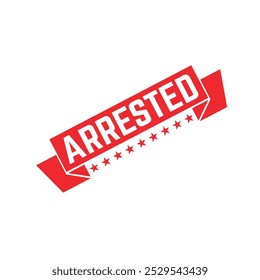 Arrested Rubber stamp design Vector 