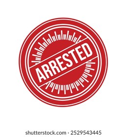 Vector de diseño de sello de goma arrestado 