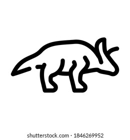 arrhinoceratops dinosaur line icon vector. arrhinoceratops dinosaur sign. isolated contour symbol black illustration