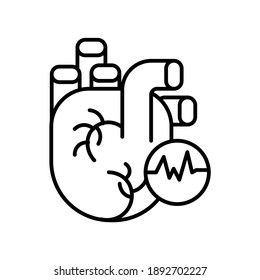 Arrhythmia Cardiology Medical Line Icon