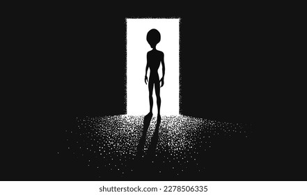 Arrival of alien to Earth