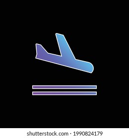 Arrival blue gradient vector icon