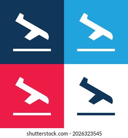 Arrival blue and red four color minimal icon set