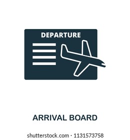 Arrival Board icon. Line style icon design. UI. Illustration of arrival board icon. Pictogram isolated on white. Ready to use in web design, apps, software, print