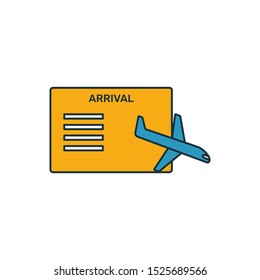 Arrival Board icon. Outline filled creative elemet from airport icons collection. Premium arrival board icon for ui, ux, apps, software and infographics.