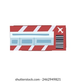 arrival boarding pass cartoon. airline seat, luggage security, gate time arrival boarding pass sign. isolated symbol vector illustration