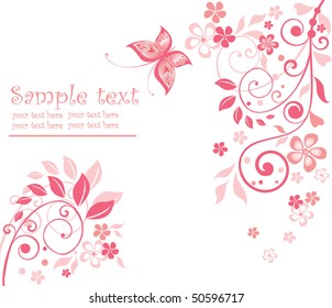 Arrival card. Pink.