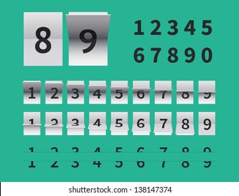 Arrival and Departure Scoreboard. Vector illustration.