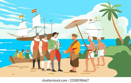 The arrival of Europeans to other continents to trade and colonize on sailing ships. make agreements with local authorities