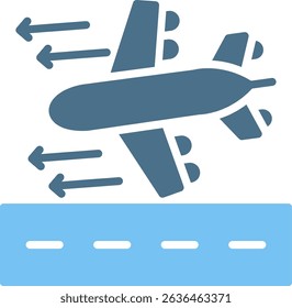 Arrival Glyph Two Colour Icon