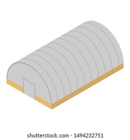 Arrival hangar icon. Isometric of arrival hangar vector icon for web design isolated on white background