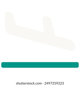 arrival icon with flat style