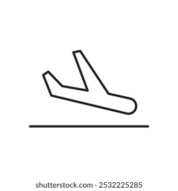 Arrival icon. simple thin line icon.