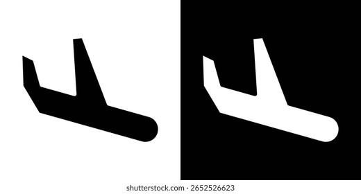 Icono de llegada símbolo colección. Vector plano ilustración de stock.