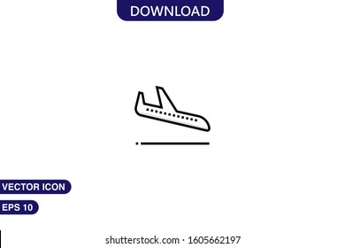 Arrival  icon in trendy flat style isolated on white background vector illustration