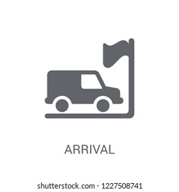 Arrival icon. Trendy Arrival logo concept on white background from Delivery and logistics collection. Suitable for use on web apps, mobile apps and print media.