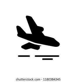 arrival icon vector design. icon vector glyph style