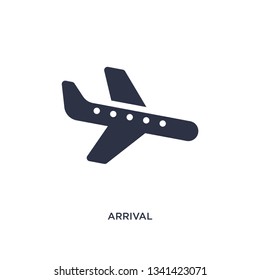 arrival isolated icon. Simple element illustration from delivery and logistics concept. arrival editable logo symbol design on white background. Can be use for web and mobile.
