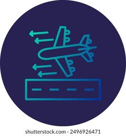 Arrival Line Gradient Icon Design