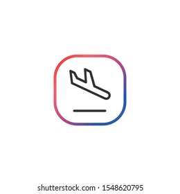 Arrival  - Line Vector Icon