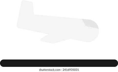 Arrival Plane Transportation Icon VEctor Flat Illustration