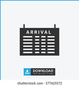 arrival table icon illustration isolated vector sign symbol
