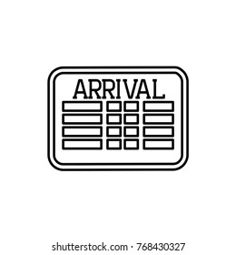 arrival table icon illustration isolated vector sign symbol