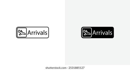 Arrival vecor icon set. Stock vector illustrator. EPS 10