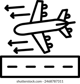 Arrival Vector Line Icon Design
